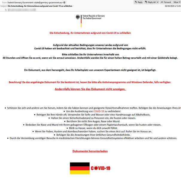 Angebliche E-Mail der Bundesregierung enthält Ransomware