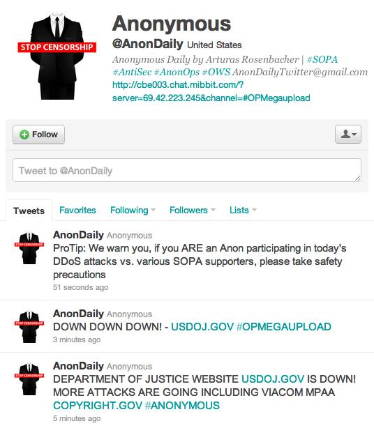 Wegen Megaupload und SOPA: Anonymous attackiert FBI