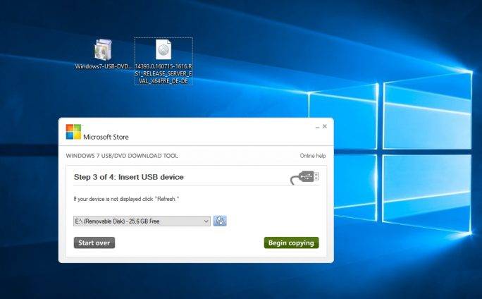 Windows Server 2016 mit USB-Stick installieren