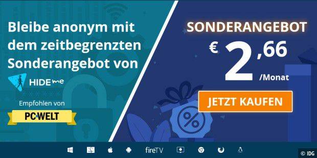 hide.me VPN nur 39,99 Euro im Jahresabo