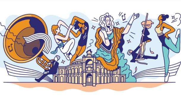Google Doodle  Die Semperoper wird heute 177 Jahre alt