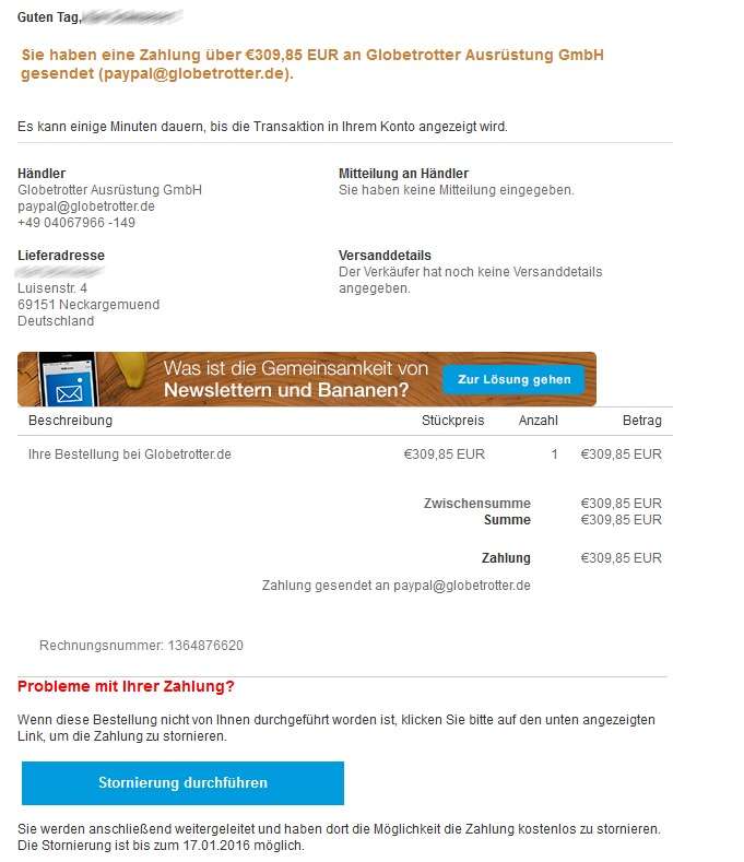 Neue Phishing-Mails sprechen Paypal-Nutzer mit korrekter Anrede an