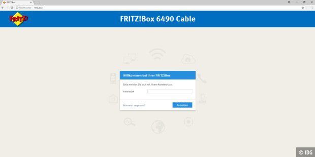 Fritzbox-Login - Router-Menü aufrufen