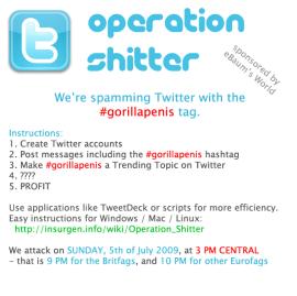 Operation Shitter überflutet Twitter